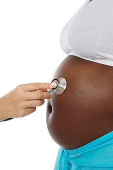 attractive pregnant woman