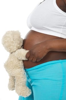 attractive pregnant woman