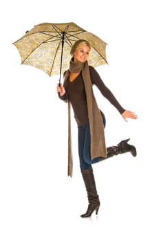Woman with umbrella