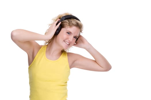 Young woman with headphones