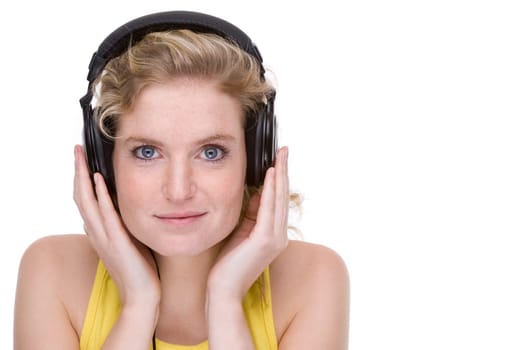 Young woman with headphones