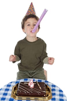 adorable kid celebrating his birthday