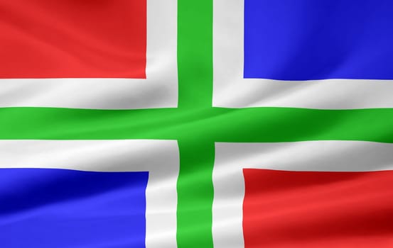 Flag of Groningen - Netherlands
