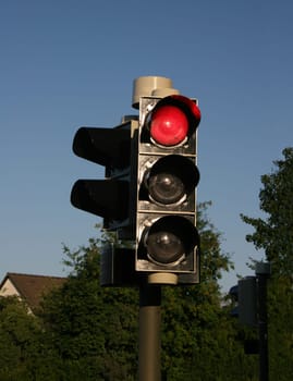 Red traffic light