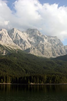 Zugspitze and Eibsee in the Wetterstein