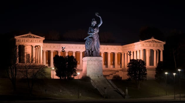 Munich's Bavaria at night