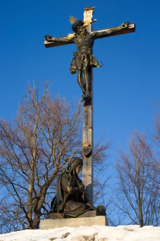 Well-known cross of Jesus near Bad Tölz