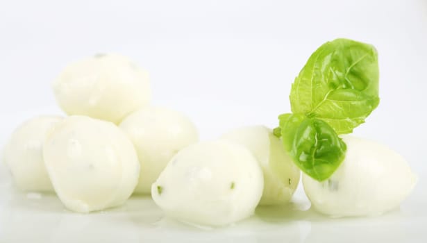 Mozzarella with basil