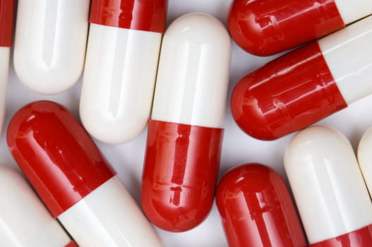 Macro of many pills