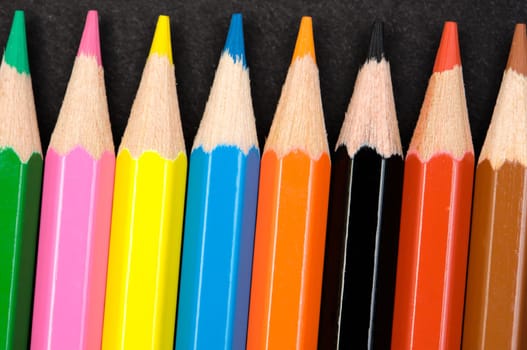 Many pencils colors