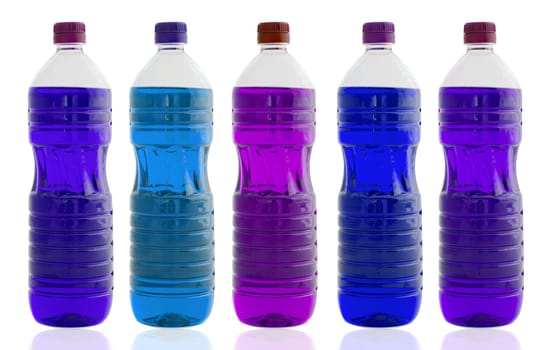 Five oil bottles