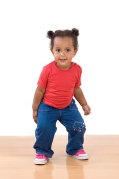 Adorable african baby dancing