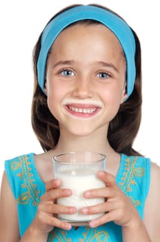 Girl drinking milk