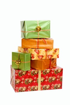 Christmas gifts with clipping path