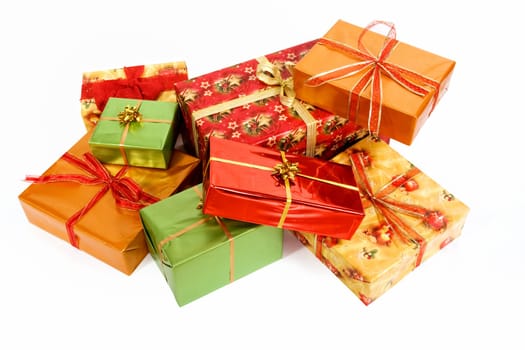 Christmas gifts with clipping path