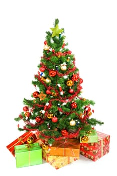 Christmas tree with christmas gifts