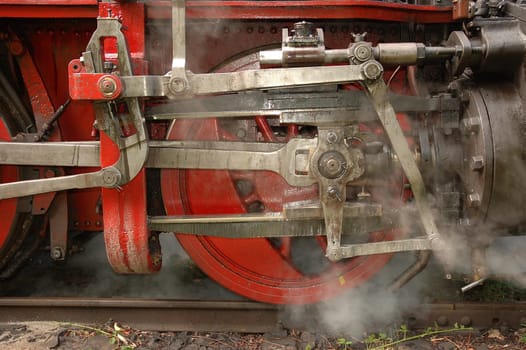 Wheel of a steam locomotive