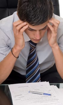 Student studying