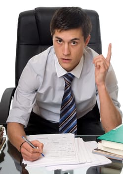 Student studying