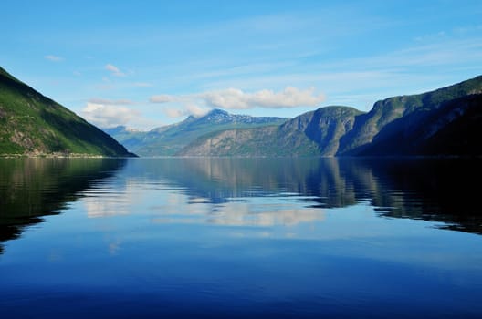 Morning light by the fjord
