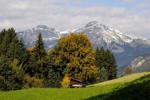 View from the Zillertal to the Rofan