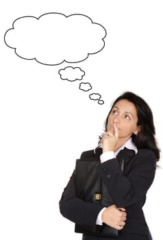 attractive executive thinking