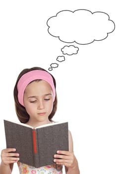 girl reading a book