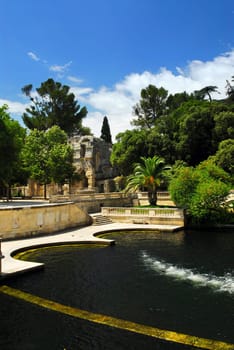 Jardin de la Fontaine in Nimes France