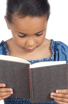adorable girl reading