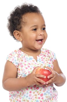 Baby with an apple