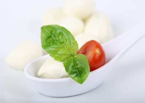Mozzarella with tomato and basil