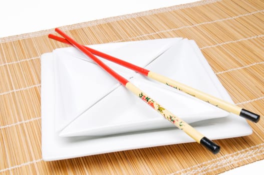 Chopsticks On Bowl Set High
