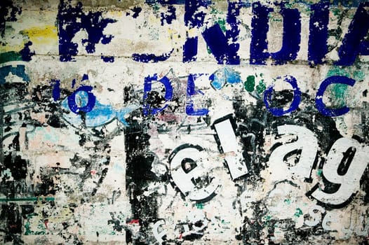 Peeling Blue Signs