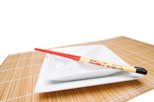 Chopsticks On Bowl Set Wide