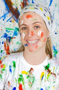 Woman painting