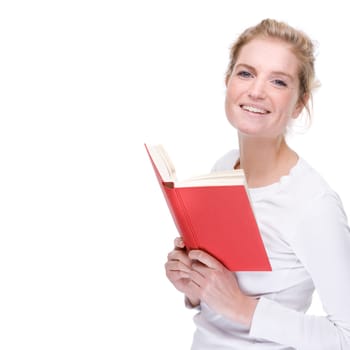 Young woman with a book