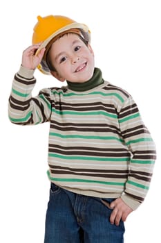 Adorable future engineer isolated