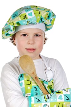 Adorable future cook