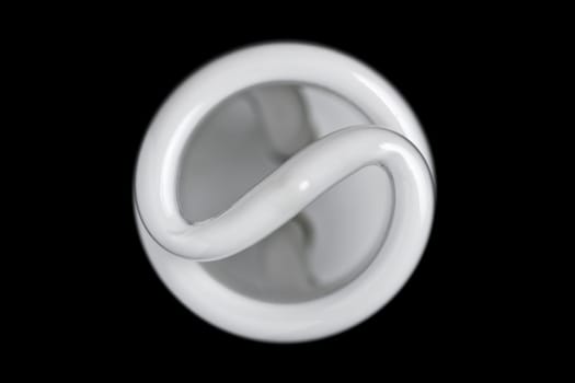 Yin Yang Light Bulb on Black