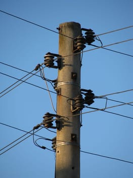 Electricity pylon in the village
