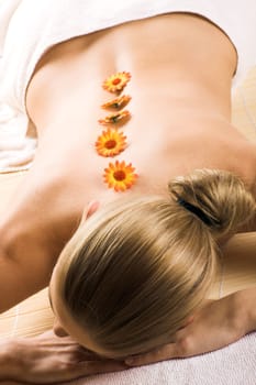 Flowers on the back