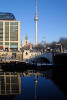 Reflection of the Berlin TV Tower