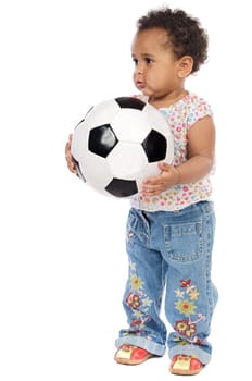 Baby with soccer ball