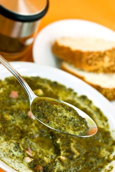 Savoy cabbage cream soup