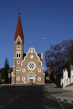 The Christ Church in Windhoek,one of the city's landmarks.