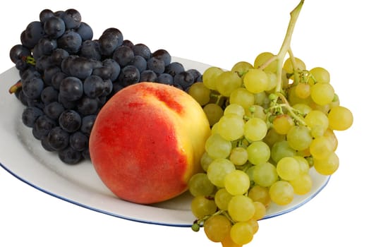 Peach and grape