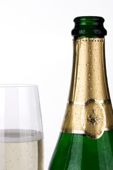 Close-up of Champagne bottle