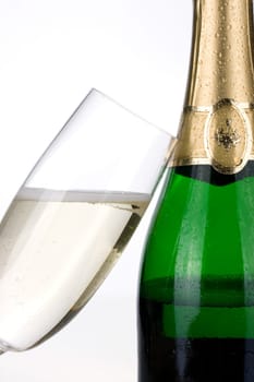 Close-up of Champagne bottle