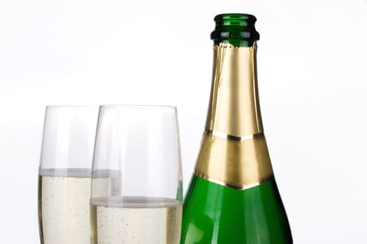 Close-up of Champagne bottle
