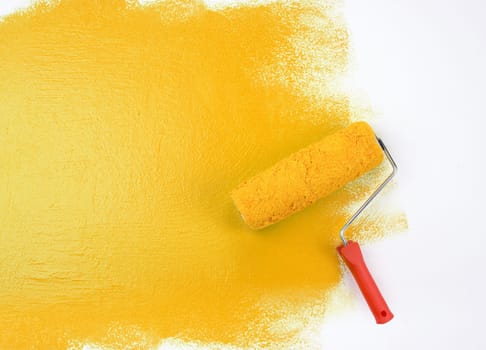Yellow paint roller
